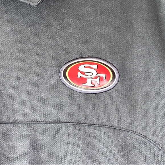 Nike Dri-Fit Dark Gray San Francisco 49ers Coach Style Polo - Picture 3 of 10
